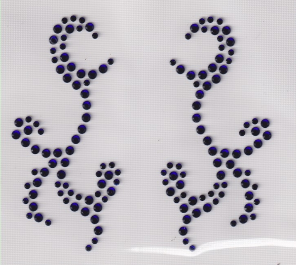 Tribal aus Strass zum Aufbügeln  blau
